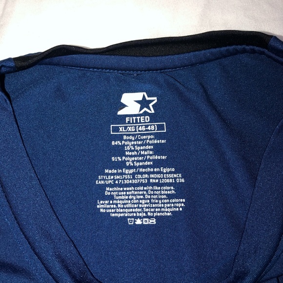 Men’s Starter SS Workout Shirt Size XL Fitted - Picture 3 of 4